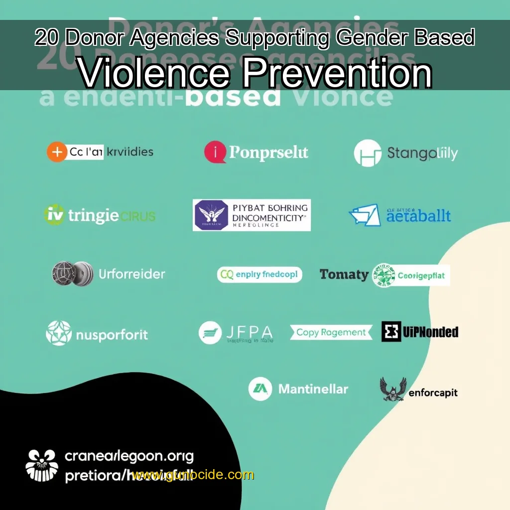 You are currently viewing 20 Donor Agencies Supporting Gender  Based Violence Prevention