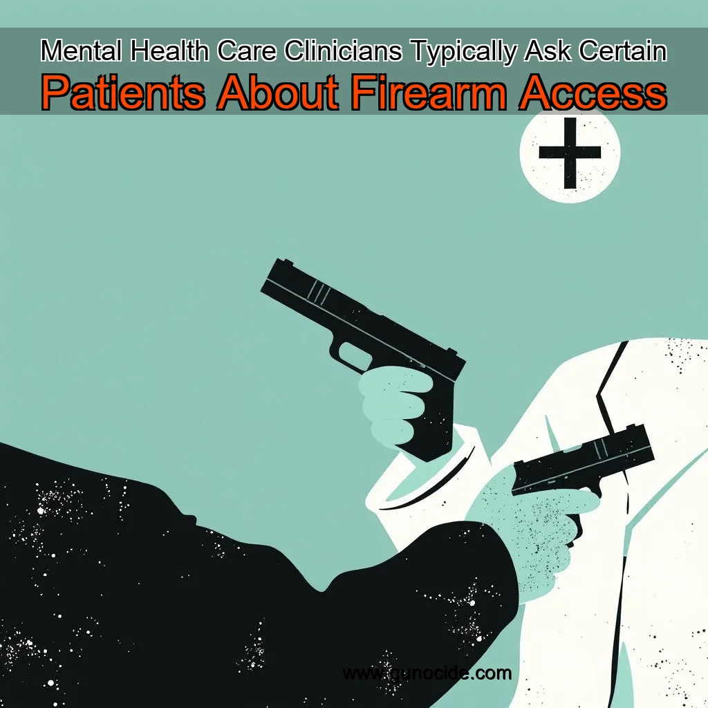 You are currently viewing Mental Health Care Clinicians Typically Ask Certain Patients About Firearm Access