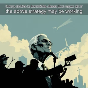 Read more about the article Sharp decline in homicides shows that mayor all  of  the  above strategy may be working