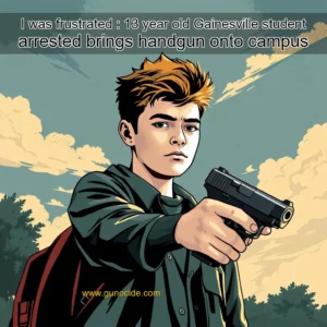 Read more about the article I was frustrated : 13  year  old Gainesville student arrested  brings handgun onto campus
