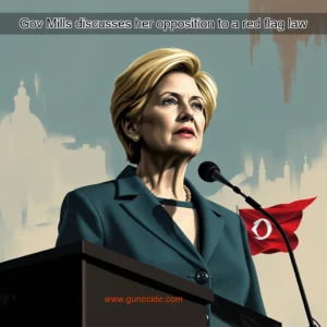 Read more about the article Gov  Mills discusses her opposition to a red flag law