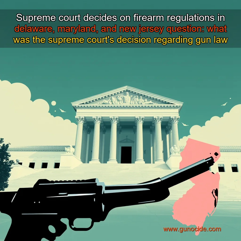 You are currently viewing Supreme court decides on firearm regulations in delaware, maryland, and new jersey

question: what was the supreme court’s decision regarding gun law challenges in the mentioned states?