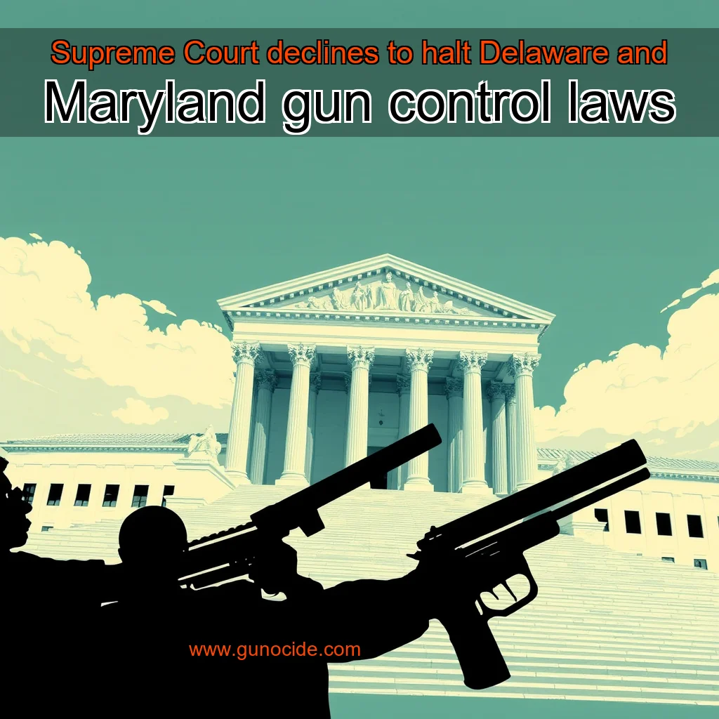 You are currently viewing Supreme Court declines to halt Delaware and Maryland gun control laws
