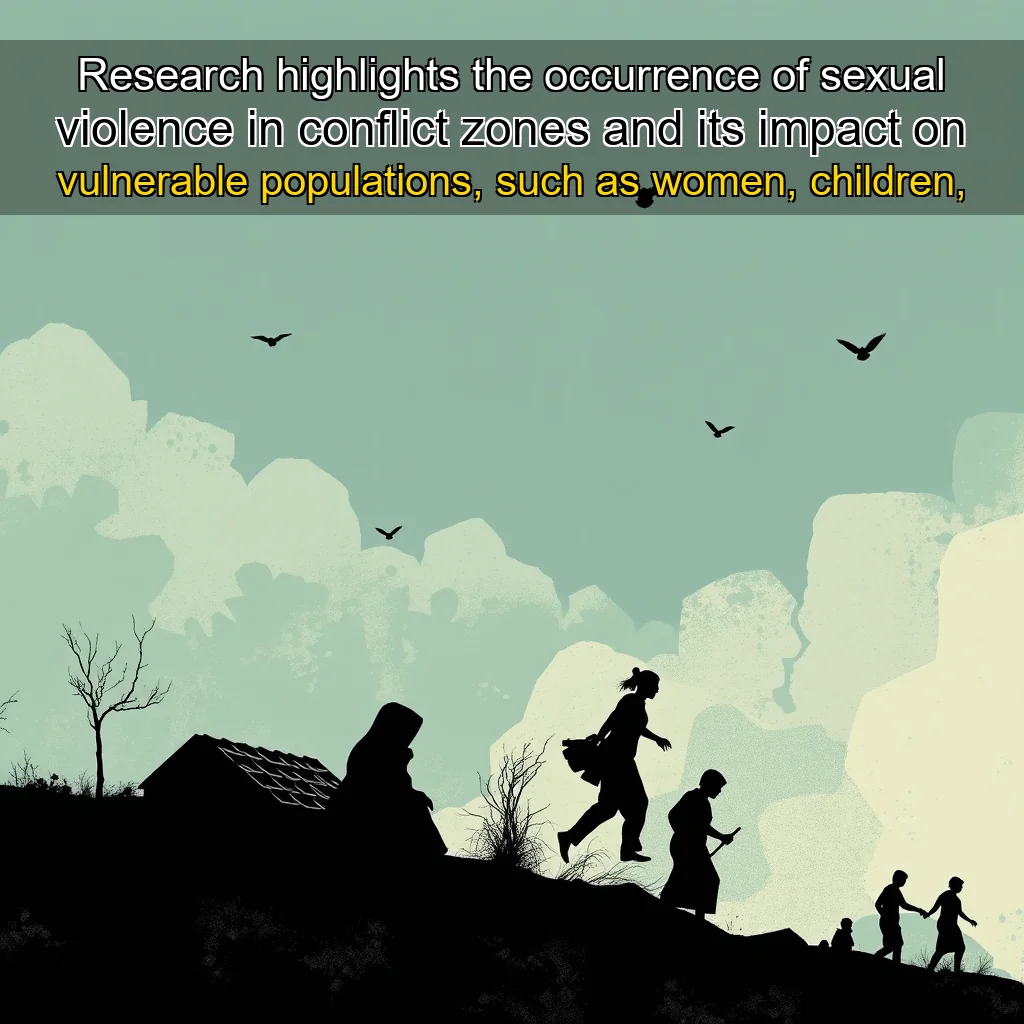 You are currently viewing Research highlights the occurrence of sexual violence in conflict zones and its impact on vulnerable populations, such as women, children, and displaced individuals. the study emphasizes the urgent need for comprehensive interventions and policies to address and prevent such atrocities.
