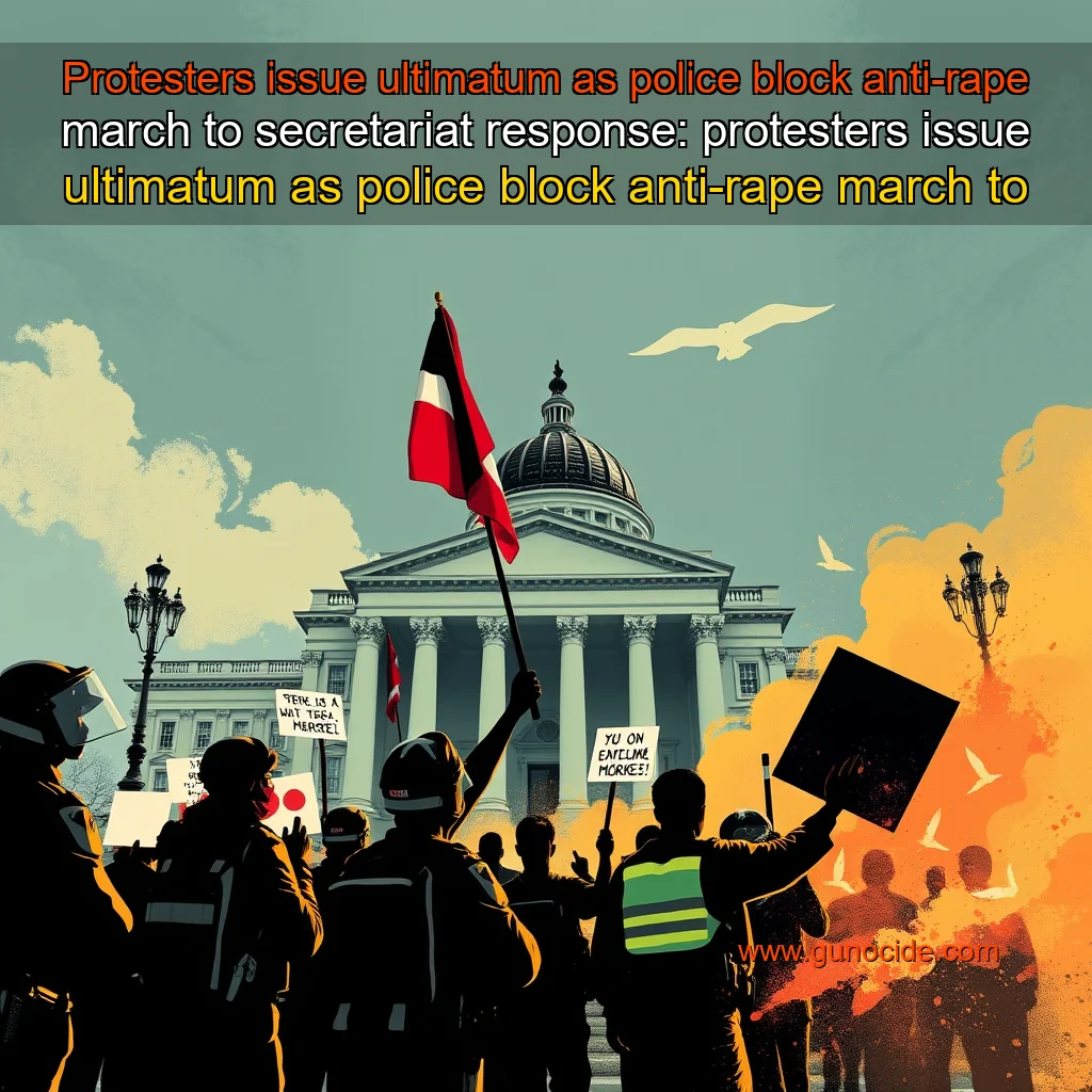 Read more about the article Protesters issue ultimatum as police block anti-rape march to secretariat


 response: protesters issue ultimatum as police block anti-rape march to secretariat!