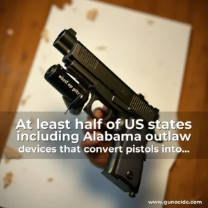 Read more about the article At least half of US states  including Alabama  outlaw devices that convert pistols into machine guns