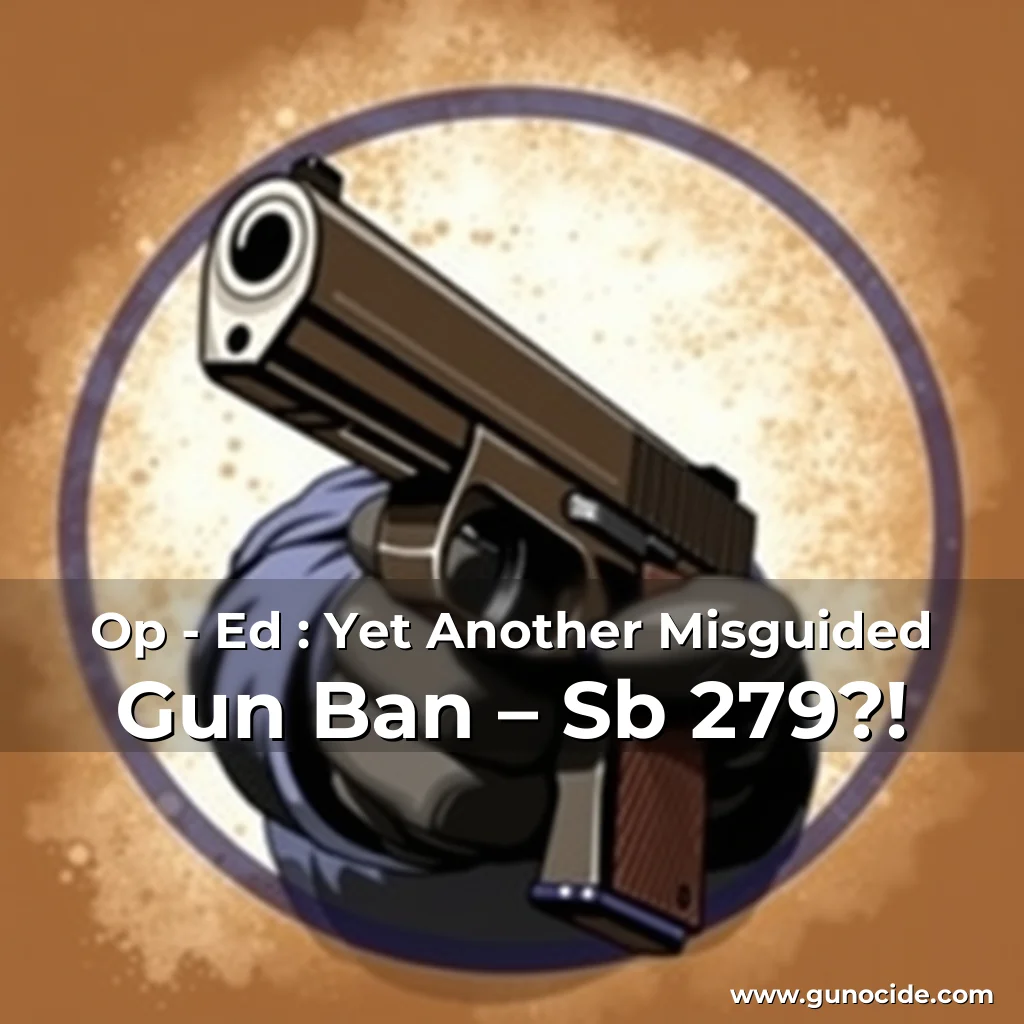 You are currently viewing Op – Ed : Yet Another Misguided Gun Ban – Sb 279?!